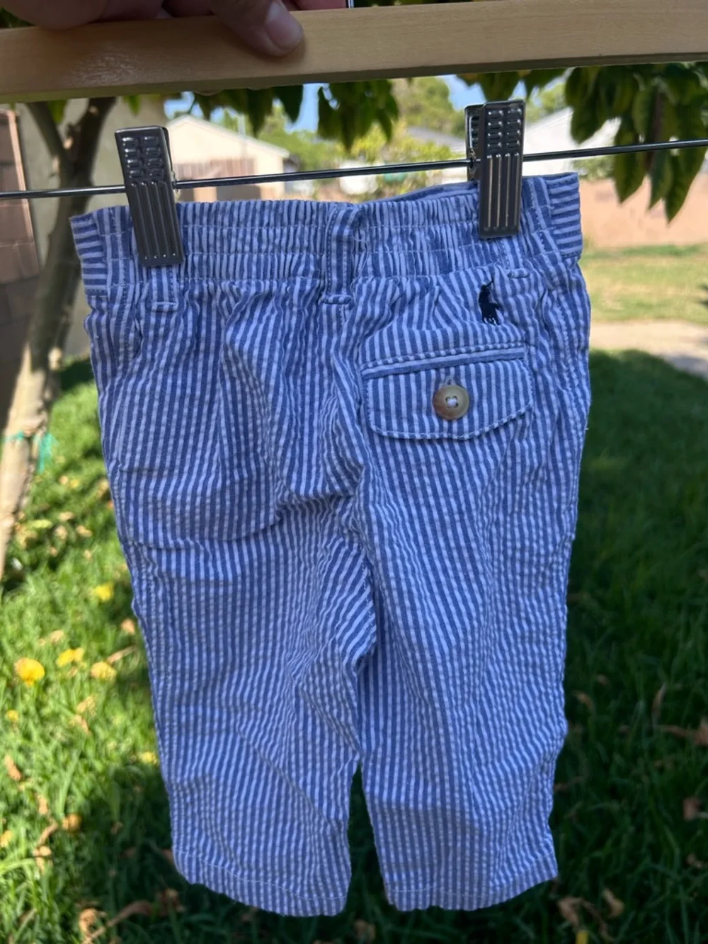Ralph Lauren Blue and White Striped Baby/Toddler Pants